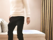 【AI高清2K修复】壹屌探花深夜场约了个高颜值黄衣妹子啪啪，苗条身材沙发上位骑坐后入大力猛操